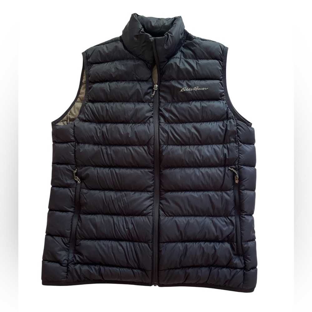 Eddie Bauer EB650 Navy Down Vest EUC